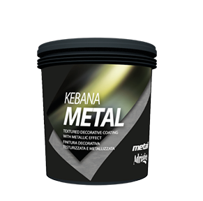 <span>KEBANA METAL</span> Idropittura decorativa, leggermente testurizzata, con effetti metallici