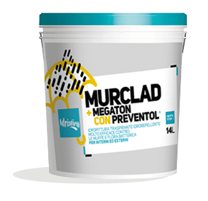 <span>MURCLAD + MEGATON CON PREVENTOL</span> IDROPITTURA IGIENIZZANTE